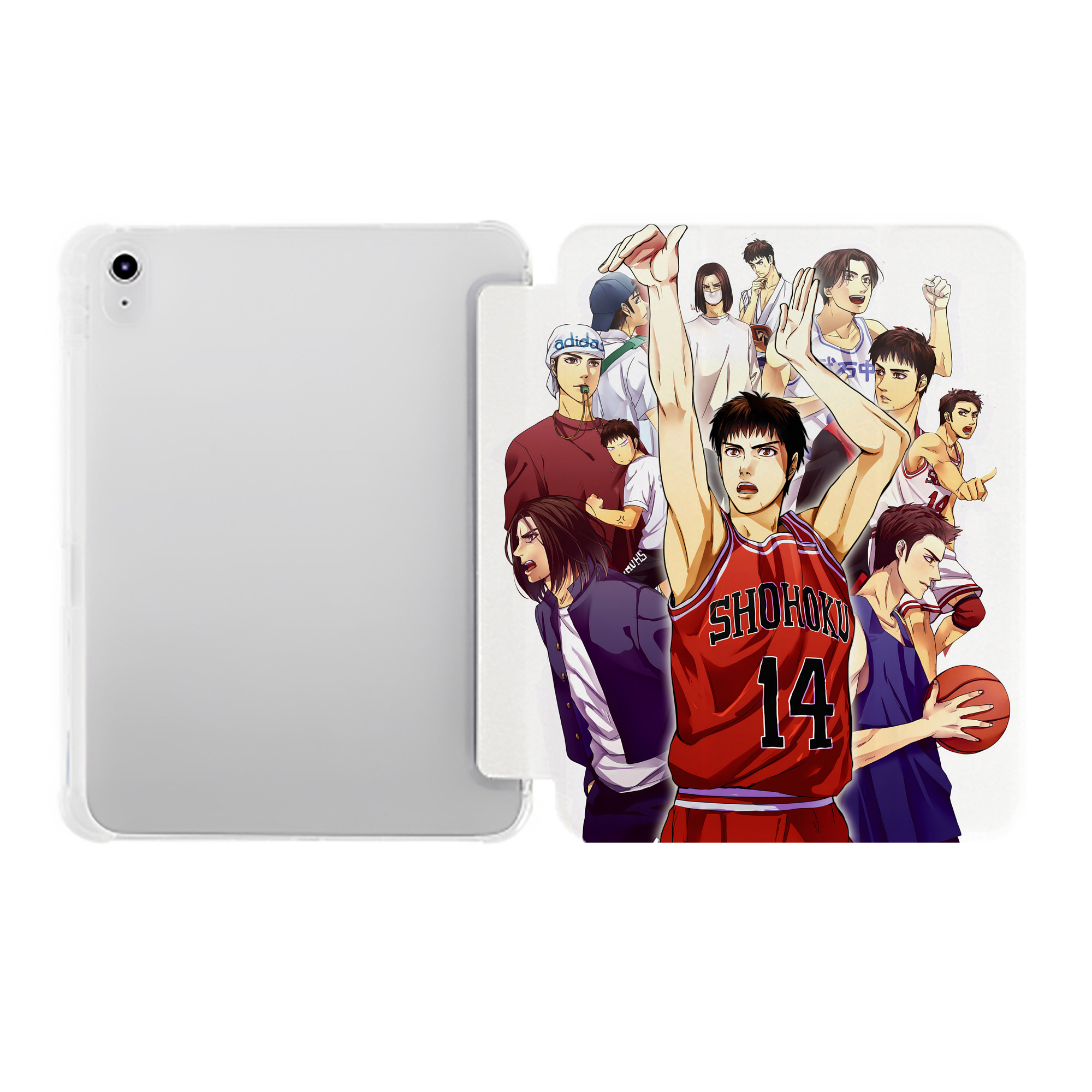 （画像用） SLAM DUNK／スラムダンク IPad ケース ペン収納付き 三つ折りスタンド PUレザー×シリコン 対応機種9.5/10.5/10.9インチ
